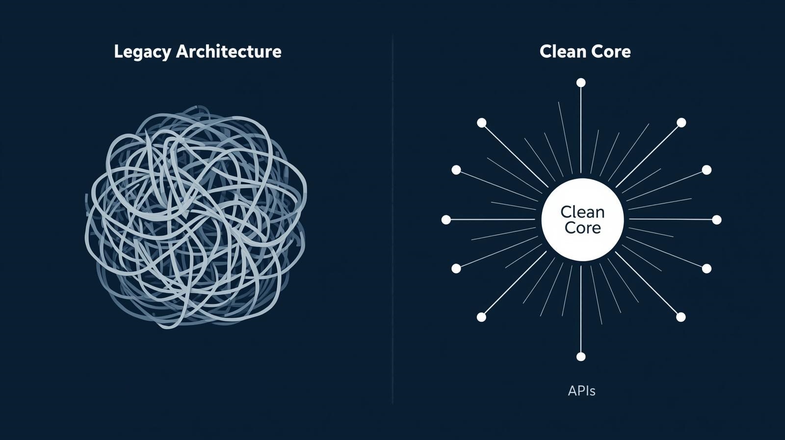 Arquitetura Clean Core vs Sistemas Monolíticos Legados